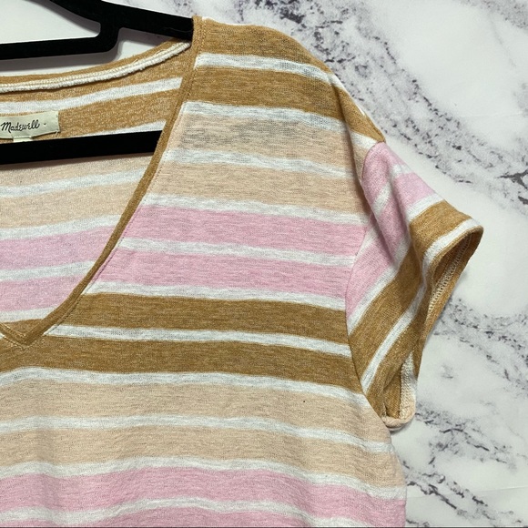 Madewell Skyline Stripe V-Neck Tee - Picture 4 of 7